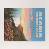 Acadia Nationalpark Maine Coast Retro Puzzle (Horizontal)