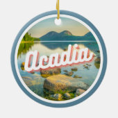 Acadia Nationalpark Maine Landschaft Fotografie S Keramik Ornament (Hinten)