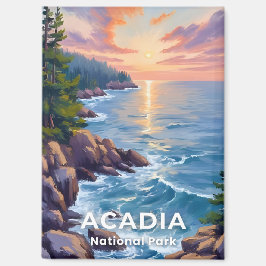Acadia Nationalpark | Maine Malerei Art Magnet