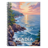 Acadia Nationalpark | Maine Malerei Art Notizblock (Vorderseite)
