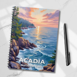 Acadia Nationalpark | Maine Malerei Art Notizblock