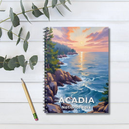 Acadia Nationalpark | Maine Malerei Art Notizblock