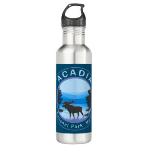 Acadia Nationalpark Maine Moose Edelstahlflasche