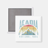 Acadia Nationalpark Maine Mountains Retro T Shirt Magnet (Vorderseite/Rückseite)