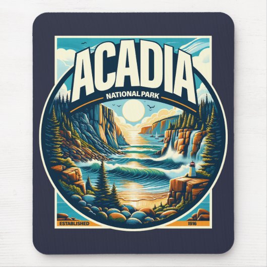 Acadia Nationalpark Maine Mousepad (Vorne)