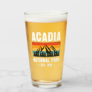 Acadia Nationalpark, Maine Retro Vintag Glas