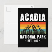 Acadia Nationalpark, Maine Retro Vintag Postkarte (Vorne/Hinten)