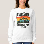 Acadia Nationalpark, Maine Retro Vintag Sweatshirt (Vorderseite)