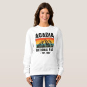 Acadia Nationalpark, Maine Retro Vintag Sweatshirt (Vorne ganz)