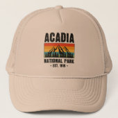 Acadia Nationalpark, Maine Retro Vintag Truckerkappe (Vorderseite)