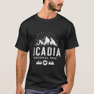Acadia Nationalpark Maine - Retro Wandern T-Shirt