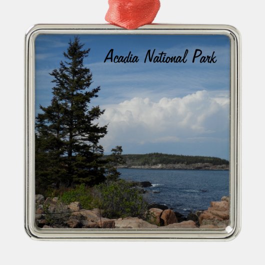 Acadia-Nationalpark, Maine Silbernes Ornament (Vorne)