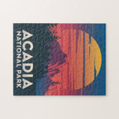 Acadia Nationalpark Maine Sunset Puzzle (Horizontal)