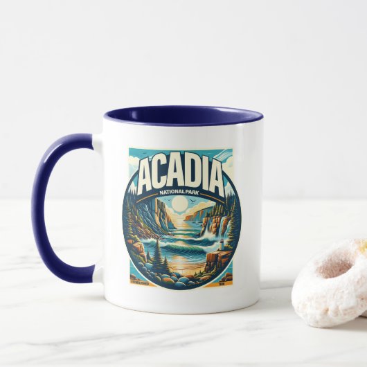 Acadia Nationalpark Maine Tasse (Mit Donut)