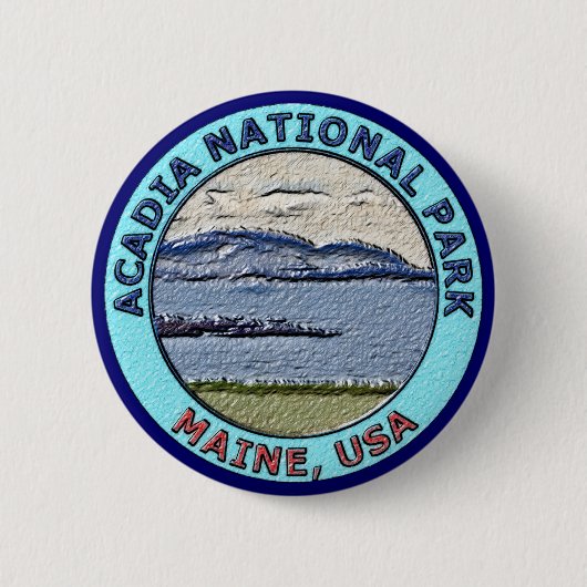 Acadia-Nationalpark Maine, USA Button (Vorderseite)