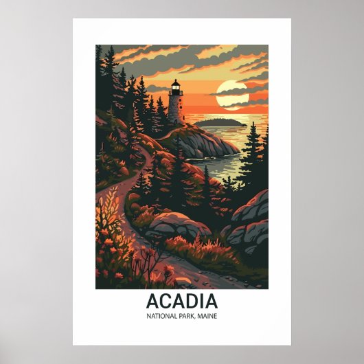 Acadia Nationalpark Maine USA Nationalparks Poster (Vorne)