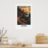 Acadia Nationalpark Maine USA Nationalparks Poster (Küche)