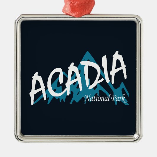 Acadia Nationalpark Mountains Ornament Aus Metall (Vorne)