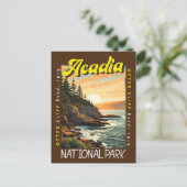 Acadia Nationalpark Otter Cliff erschüttert Postkarte (Stehend Vorderseite)