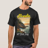Acadia Nationalpark Otter Cliff erschüttert T-Shirt (Vorderseite)