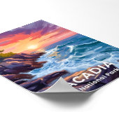 Acadia Nationalpark | Otter Cliffs Mainreise Poster (Ecke)