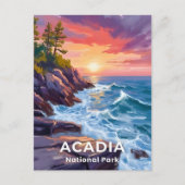 Acadia Nationalpark | Otter Cliffs Mainreise Postkarte (Vorderseite)