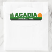 Acadia Nationalpark Ovaler Aufkleber (Tasche)