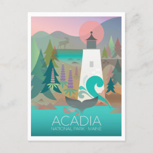 Acadia Nationalpark Postcard Postkarte