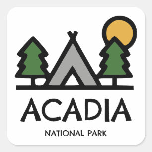 Acadia Nationalpark Quadratischer Aufkleber
