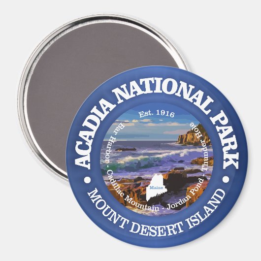 Acadia-Nationalpark (rd) 2 Magnet (Vorderseite/Rückseite)