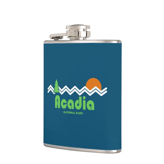 Acadia Nationalpark Retro Flachmann (Links)