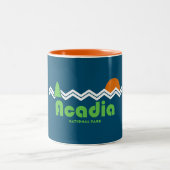 Acadia Nationalpark Retro Zweifarbige Tasse (Mittel)