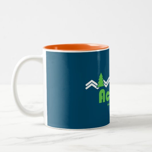 Acadia Nationalpark Retro Zweifarbige Tasse (Links)