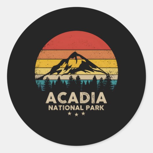 Acadia Nationalpark Runder Aufkleber (Vorderseite)
