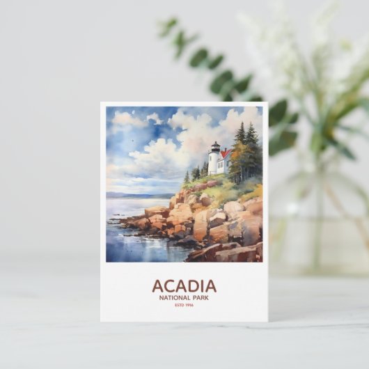 Acadia Nationalpark Save the Date Postkarte (Stehend Vorderseite)