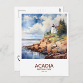 Acadia Nationalpark Save the Date Postkarte (Vorne/Hinten)