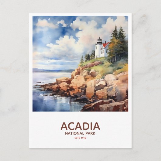 Acadia Nationalpark Save the Date Postkarte (Vorderseite)