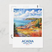 Acadia Nationalpark Save the Date Postkarte (Vorne/Hinten)