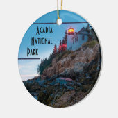 Acadia Nationalpark Souvenir Weihnachten Keramik Ornament (Links)