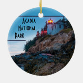 Acadia Nationalpark Souvenir Weihnachten Keramik Ornament (Hinten)