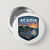 Acadia Nationalpark Sunset Abzeichen Button (Vorne & Hinten)