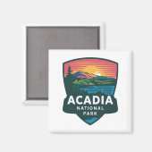 Acadia Nationalpark Sunset Abzeichen Magnet (Vorderseite/Rückseite)