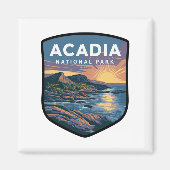 Acadia Nationalpark Sunset Abzeichen Magnet (Vorne)
