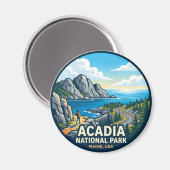 Acadia-Nationalpark USA Magnet (Vorderseite/Rückseite)