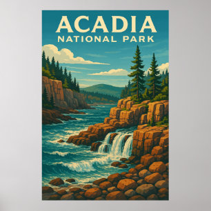 Acadia Nationalpark, Vintag Poster
