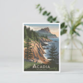 Acadia Nationalpark Vintag Postkarte (Stehend Vorderseite)