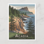 Acadia Nationalpark Vintag Postkarte (Vorderseite)