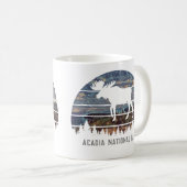 Acadia Nationalpark Vintage Elche individuell anpa Kaffeetasse (VorderseiteRechts)