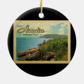 Acadia Nationalpark Vintage Keramik Ornament (Hinten)