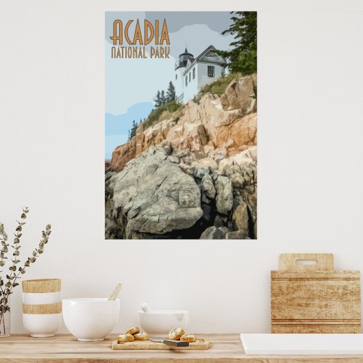 Acadia Nationalpark Vintage Poster (Küche)